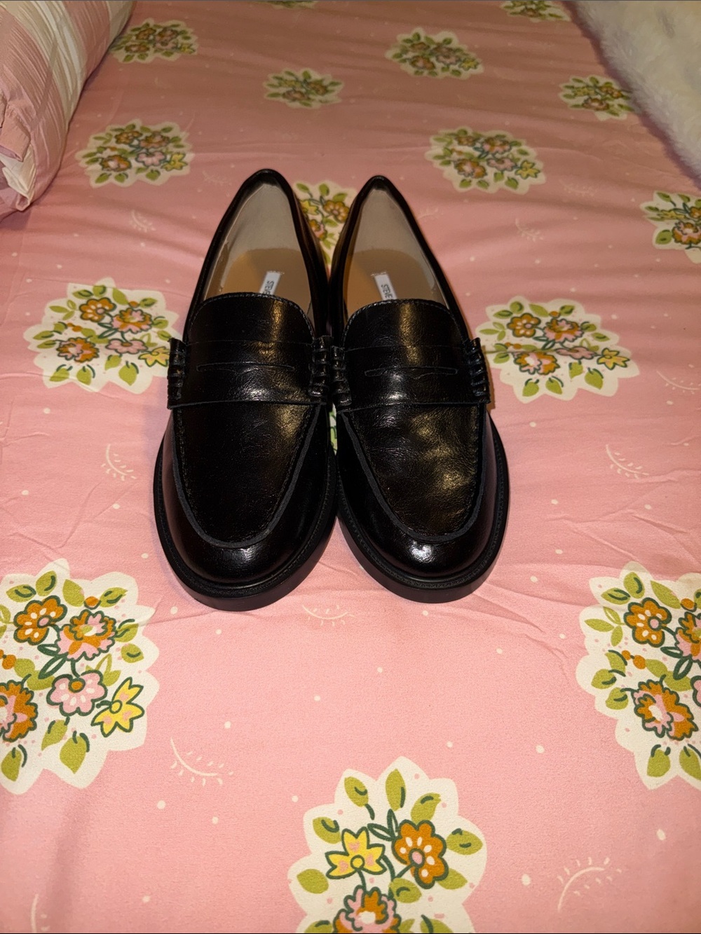Madison Black Leather Women's Penny Loafers